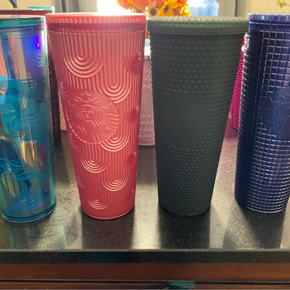 Starbucks Tumbler Collection - Blue, Pink, deep green iridescent mermaid 4for37